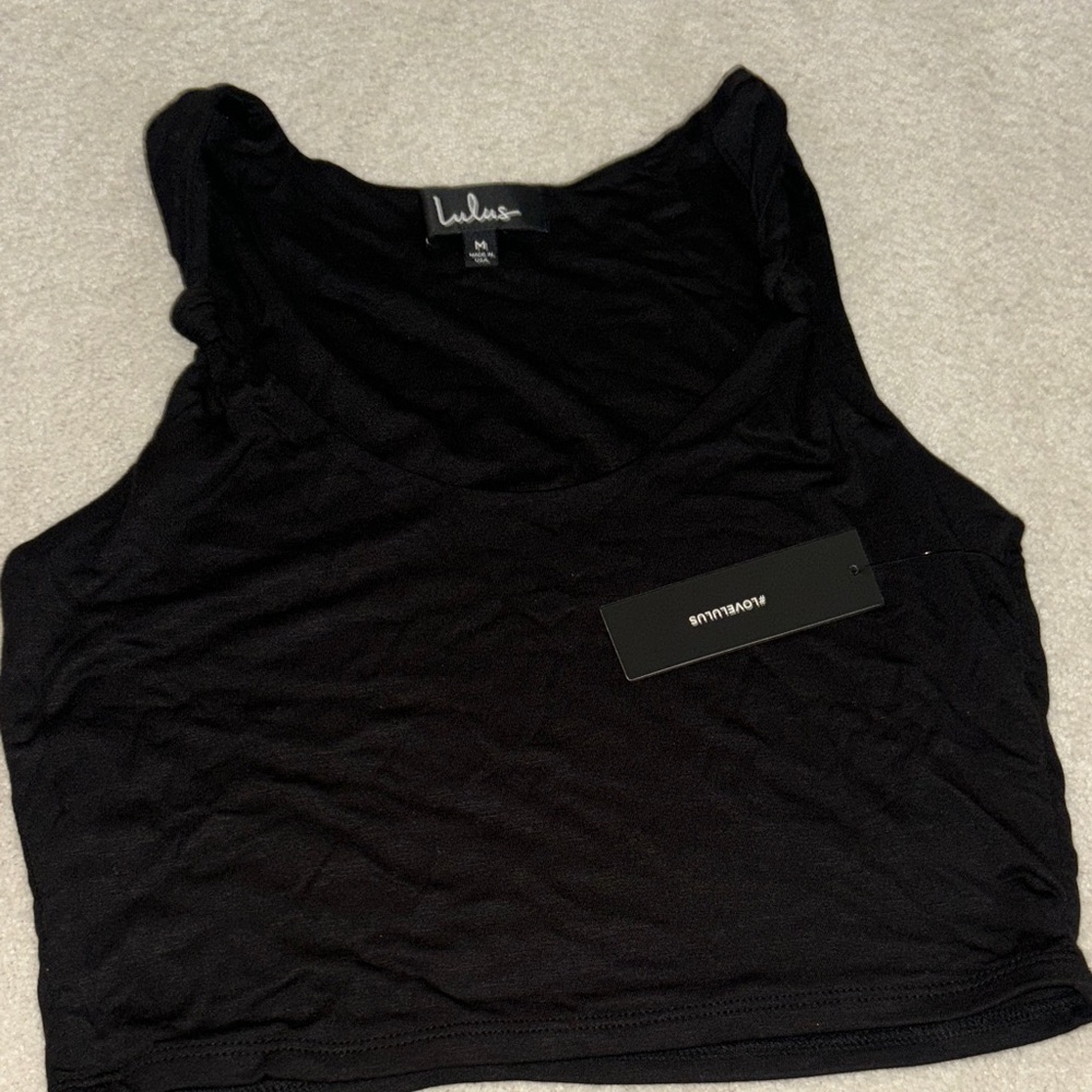 Lulu's Elegant Black Tank Top